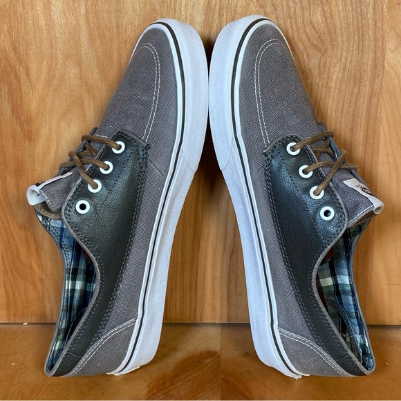 Mens 9.5 Vans Off The Wall Brigata Sneakers Grey Black SEF1111 - Picture 6 of 8